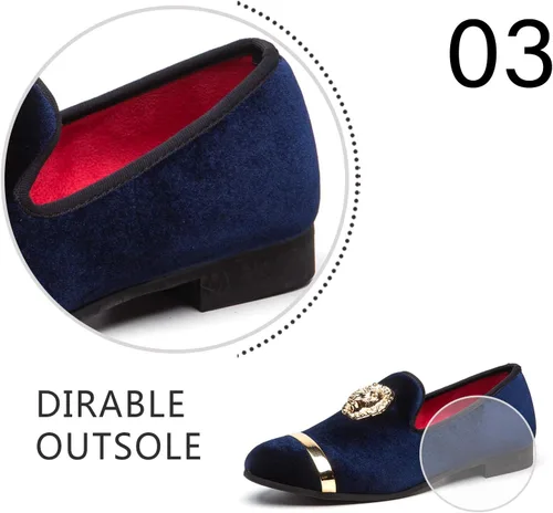Vista 4 de JITAI Penny Mocasines de piel con forro para hombre