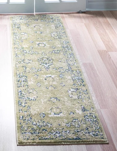 Vista 15 de Unique Loom Sumter Collection Edmunds - Alfombra de área (2 pies x 6 pies, gris/marfil)
