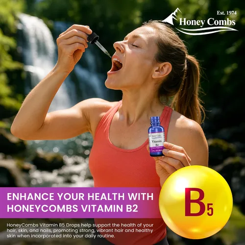 Vista 8 de Vitamina B5 Gotas de ácido pantoténico 500% DV Líquido B5 Suplemento Vegano Vitamina B Complejo Líquido Rápida Absorción Rápida Gotas Líquidas Apoyo