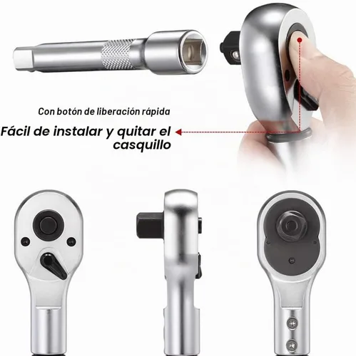 Vista 4 de Juego de llaves dinamométricas con accionamiento de 3/4 pulgadas de dirección dual. Llave dinamométrica ajustable de doble dirección con hebilla