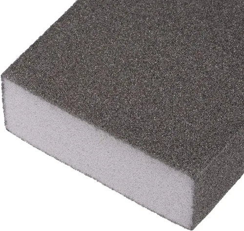 Vista 3 de uxcell Bloque de esponja de lijado, grano 240-320, 3.937 in x 2.756 in x 0.984 in