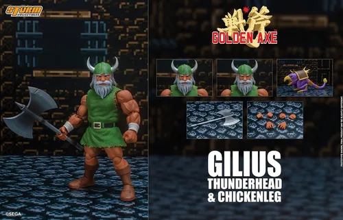 Vista 8 de Storm Collectibles Storm COLL Hacha dorada GILIUS Thunderhead & Chicken L 1/12 AF