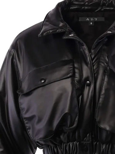 Vista 4 de Chaqueta bomber acolchada con dos bolsillos delanteros recortados para mujer