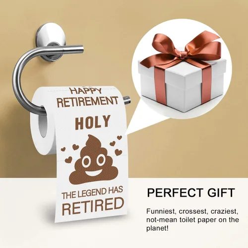 Vista 4 de Papel higiénico de jubilación para hombres y mujeres, regalo divertido para jubilados, regalo novedoso para compañeros de trabajo, decoraciones