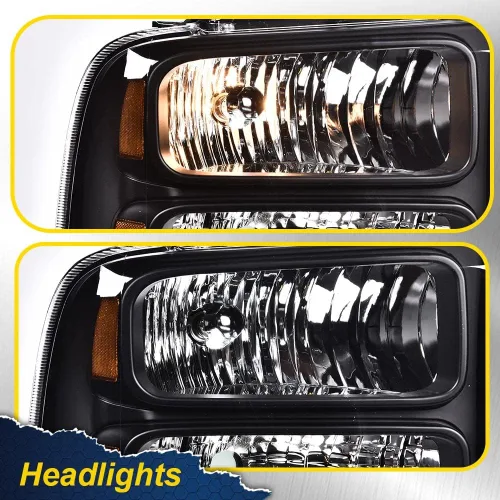 Vista 8 de CHEDA Conjunto de faros, compatible con Ford F250 F350 F450 F550 Super Duty 1999 2001 2002 2003 2004