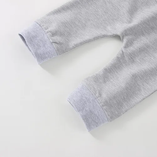 Vista 7 de Sudadera de manga corta para niños y niñas recién nacidas, sudadera con capucha sólida y pantalones de algodón