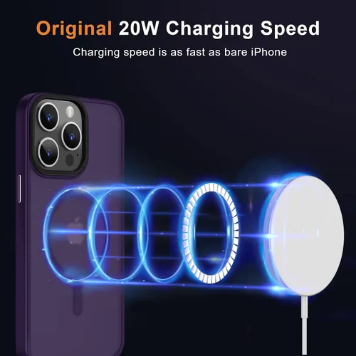 Vista 92 de MOCCA - Funda magnética resistente para iPhone XR de 6.1 pulgadas, compatible con MagSafe, funda con protección contra caídas de grado militar