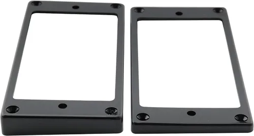 Vista 4 de Musiclily Pro Anillos de montaje para pastillas Humbucker de fondo plano de plástico, juego de bastidor de puente y mástil para guitarra eléctrica