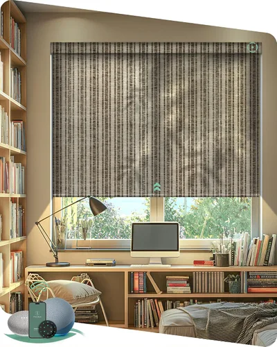 Vista 12 de Muestras de tela multicolor de persianas motorizadas Yoolax Light Filtering, Room Darkening, Sheer, Multicolor Fabric Swatches, Preview