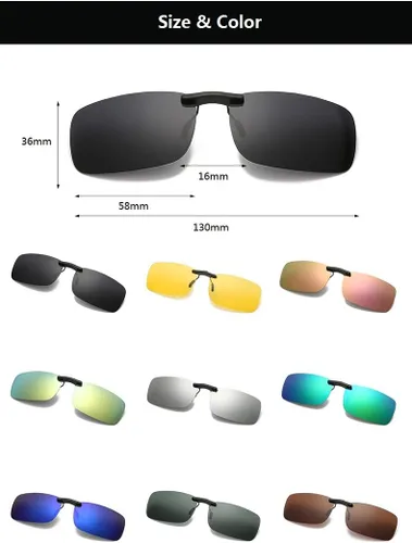 Vista 5 de Gafas de sol polarizadas con clip para gafas graduadas, gafas de sol con clip