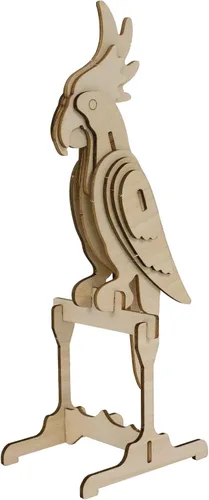 Vista 8 de Rompecabezas de madera Eco 3D de Deluxebase. Kit de manualidades de rompecabezas 3D con temática animal. Juguetes de animales de safari de madera
