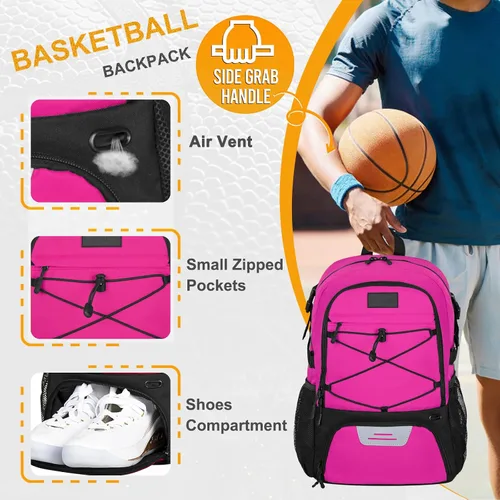 Vista 32 de Goloni Mochila de fútbol,Mochila de baloncesto con compartimento para pelotas y compartimento para zapatos,Mochila para baloncesto,Fútbol