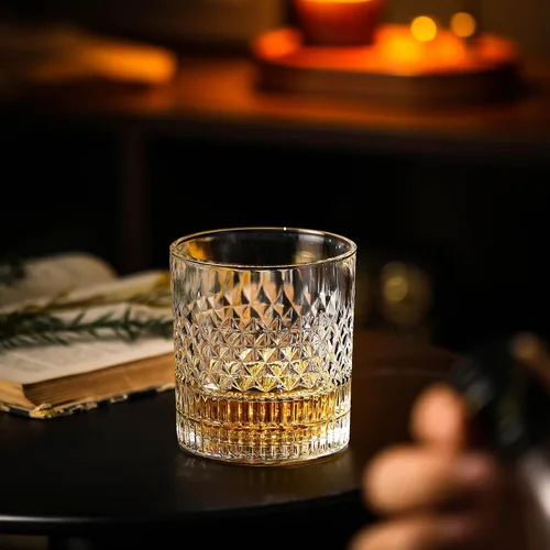 Vista 7 de Vasos de whisky Old Fashioned con caja de lujo, 11 onzas, Rocks Barware para whisky, bourbon, bebidas de cóctel y alcohol, brandy, vodka, ron, juego