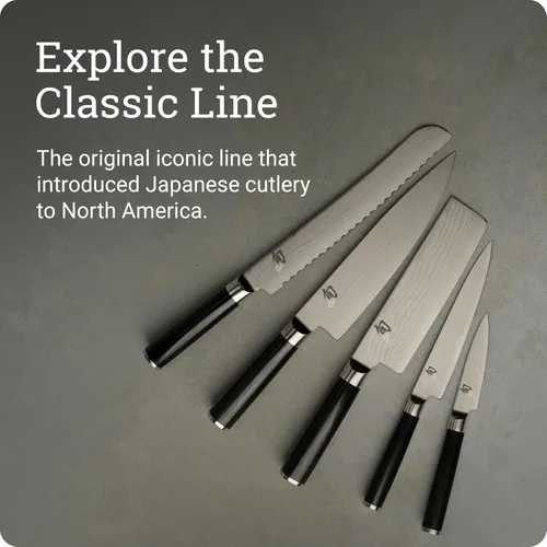 Vista 6 de Shun Juego clásico de cuchillos para carne de 4 piezas 4.75" Knives, Handcrafted Japanese Steak Knife Set, VG-MAX Core, Damascus Stainless Steel
