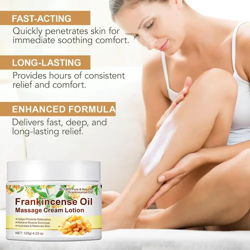 Vista 4 de Bálsamo de incienso para antienvejecimiento, soporte muscular, crema de incienso hidratante profunda para piel sensible, piel seca - hidratante