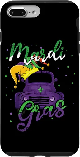 Vista 9 de Funda para iPhone 15 Truck Jester 2024 Mardi Festival Parade Beads Mardi Gras