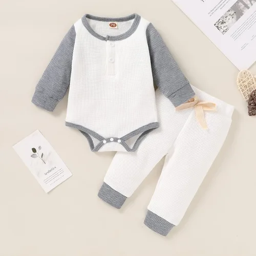 Vista 2 de Ropa de bebé recién nacido conjunto de 2 piezas de ropa de otoño e invierno