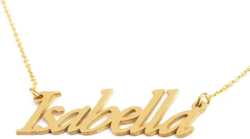 Vista 3 de Elegante joyero unisex con placa de nombre en oro macizo de 9k, 14k y 18k, collar con nombre personalizado, collar con nombre cursivo personalizado