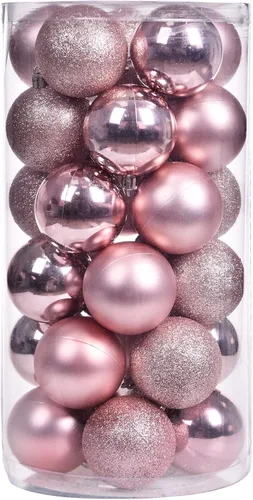 Vista 16 de 30 unidades de adornos de bola de Navidad, decoraciones de árbol irrompibles de 2.36", bola colgante perfecta para decoración de fiestas navideñas