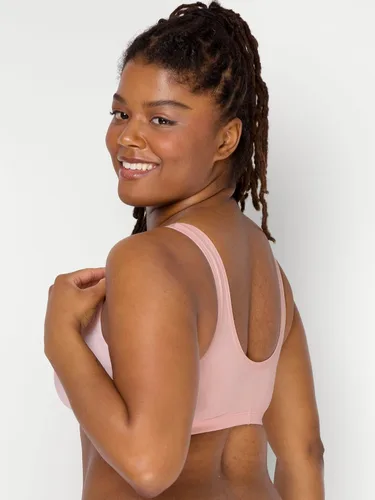 Vista 4 de Fruit of the Loom - Brasier deportivo con cierre frontal y correas de malla para mujer