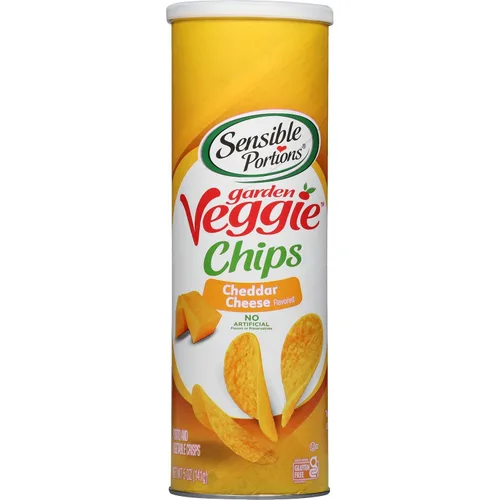 Vista 3 de Sensible Portions Chips de verduras apiladas para jardín, sal marina, 5 onzas
