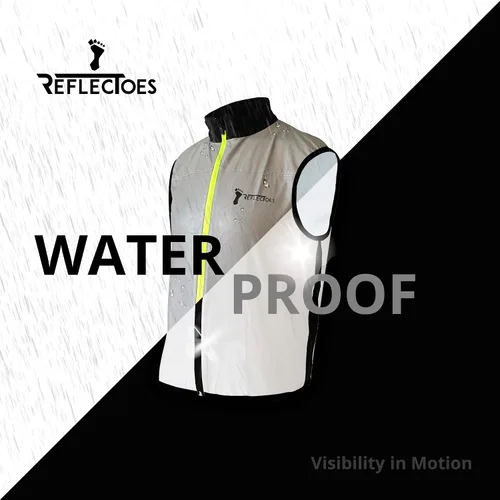 Vista 6 de Full Reflective Vest For Night Visibility - Cycling Gilet - Running Vest