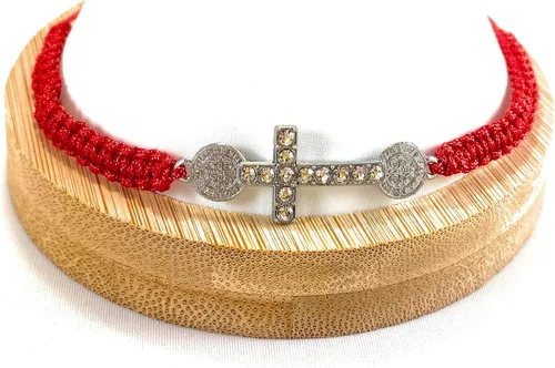 Vista 3 de Medalla San Benito con Cruz Pulsera Roja Roja De San Benito Con Cruz