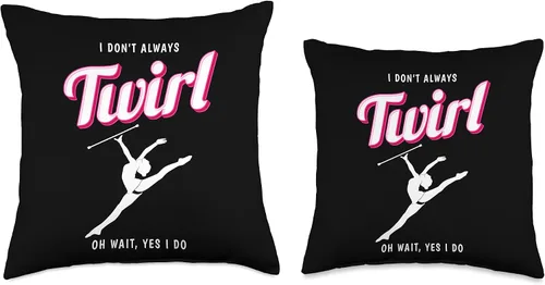 Vista 3 de Baton Twirling Gear For Majorettes Always Majorette Twirling Baton Twirler - Cojín (16.0 x 16.0 in), multicolor