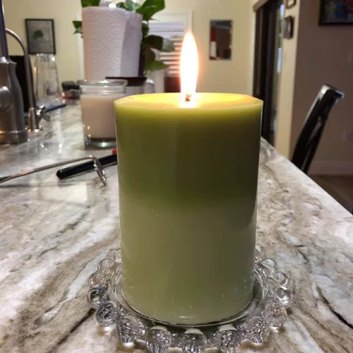 Vista 8 de MILIVIXAY 4 moldes de plástico para velas, incluyendo moldes de pilar, cilindro, rectángulo y esfera para cera de abejas