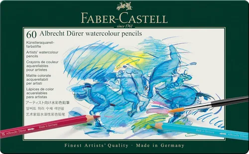 Vista 2 de Faber-Castell Albrecht Dürer® - Lápices de acuarela para artistas, lata de 60