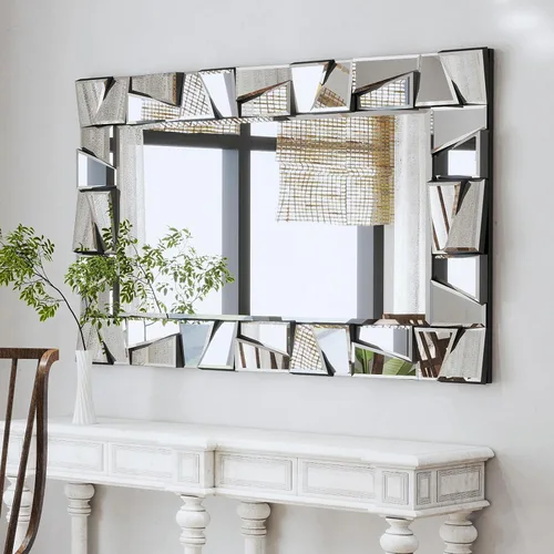 Vista 10 de Chende Espejos decorativos modernos 3D para pared, espejo de sala de estar