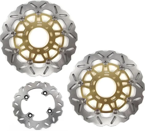 Vista 11 de Arashi Rotores de disco de freno delantero y trasero para Kawasaki Ninja ZX6R 600 2007-2015 Accesorios de repuesto de motocicleta ZX-6R 2008 2009