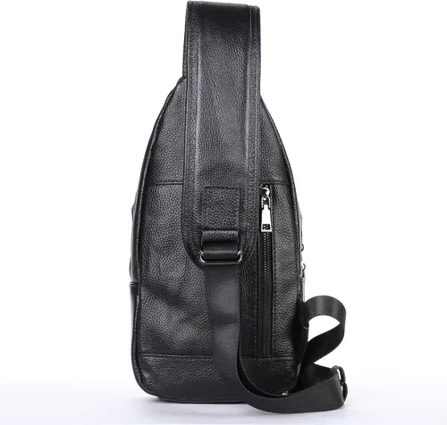 Vista 192 de LUKZIJAES Bolso bandolera de cuero genuino para hombre
