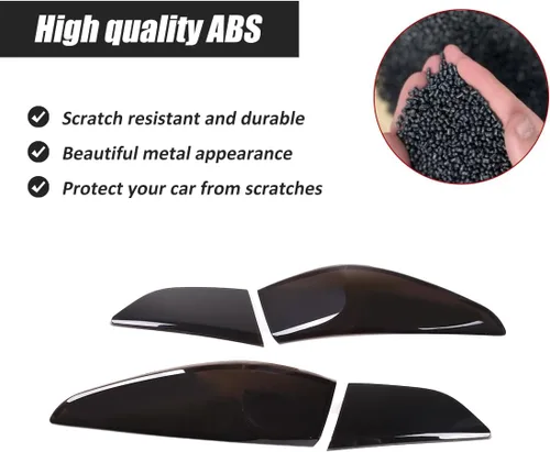 Vista 5 de Accesorios de cubierta de protección de luz trasera exterior de automóvil ABS para Mazda 3 BP 2020 2021