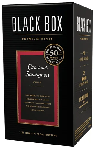 Vista 5 de Black Box Cabernet Sauvignon, Go Pack de 16.9 fl oz (500 ml)