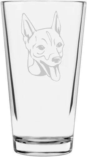 Vista 178 de Podenco Canario - Vaso de pinta de 16 onzas con temática de perro personalizado