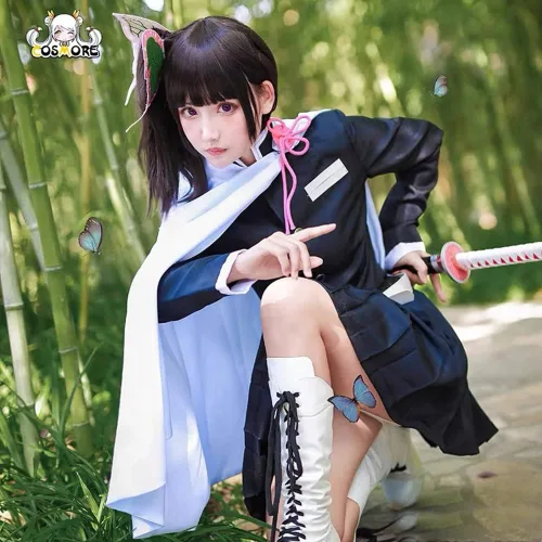 Vista 6 de Kanao Tsuyuri - Disfraz de capa para Halloween, uniforme de fiesta de Halloween, vestido de capa para mujer