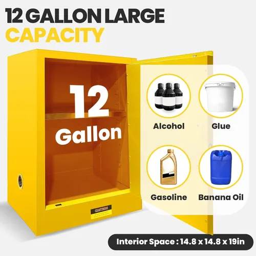 Vista 6 de Gabinete de almacenamiento inflamable, 18 in x 18 in x 23 in
