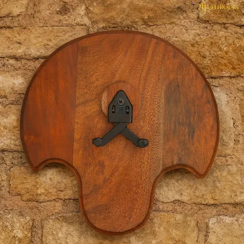 Vista 7 de Mythrojan Wooden Sword Wall Mount Medieval Sword Plaque Holder with Hardware Single Sword Display Hanger