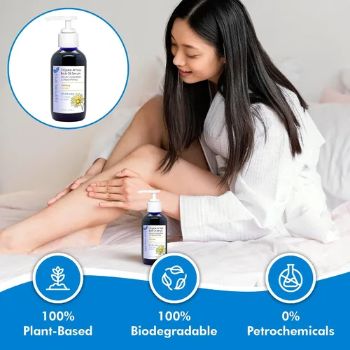 Vista 3 de Blue Beautifly Suero de aceite corporal de árnica orgánico certificado por USDA, alivia el dolor muscular y los dolores articulares, con propiedades