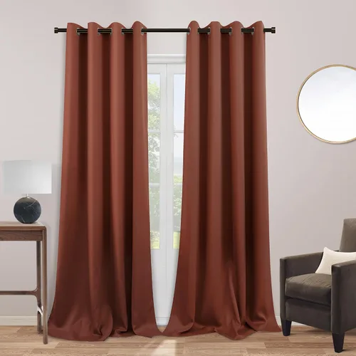 Vista 172 de KOUFALL Cortinas de Baño Aqua para Ventana, Juego de 2 Paneles Decoración Costera Cortinas Cortas Opacas para Ventana Pequeña de Cocina Puerta