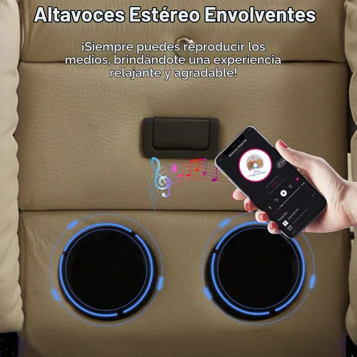 Vista 7 de TUNYI - Sofá reclinable de dos plazas con masaje y calor