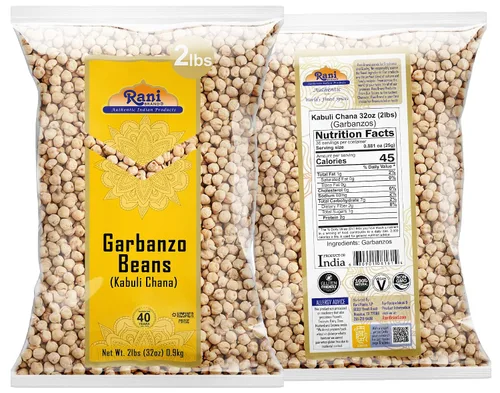 Vista 2 de Rani - Garbanzos (Kabuli Chana) 32oz (2lbs) 908g ~ Completamente naturales Vegano Apto para gluten Sin OGM Kosher De origen indio