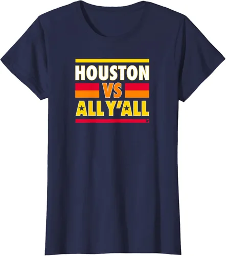 Vista 3 de Houston Vs. All Y'all - Camiseta de béisbol Houston, Azul