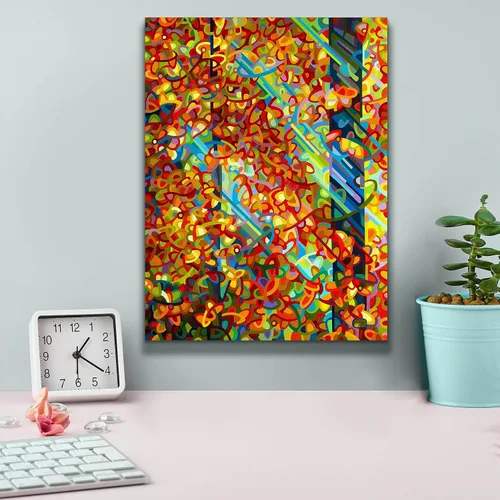 Vista 4 de Epic Graffiti 'Beaming' de Mandy Budan, arte de pared en lienzo, 12 x 16 pulgadas