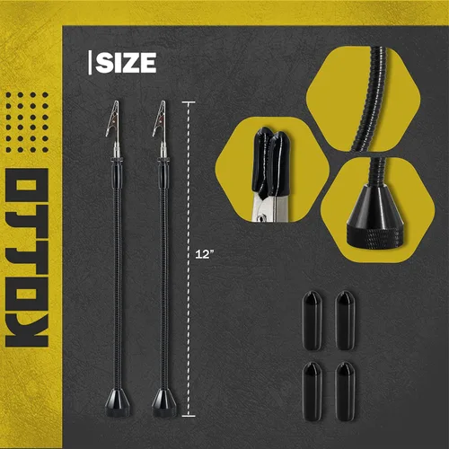 Vista 4 de Juego de 2 piezas de cuello de cisne magnético flexible de metal con pinzas de cocodrilo para ayudar a las manos, herramienta de tercera mano