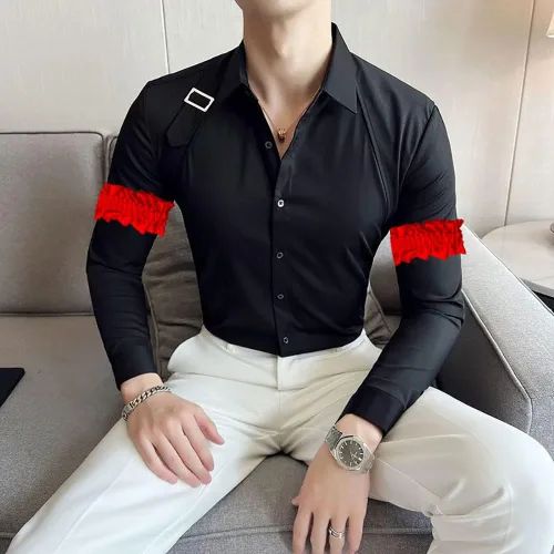 Vista 7 de Firdnyohs 1 par de ligas de brazo para hombre, ligas de manga de los años 20, liguero rojo rugiente, ligas de brazo rojo de los años 20, disfraces