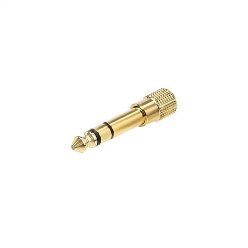 Vista 5 de Amazon Basics Chapado en oro 0.250 in 1/4 macho a 0.138 in 1/8 hembra audio estéreo adaptador de auriculares - 2