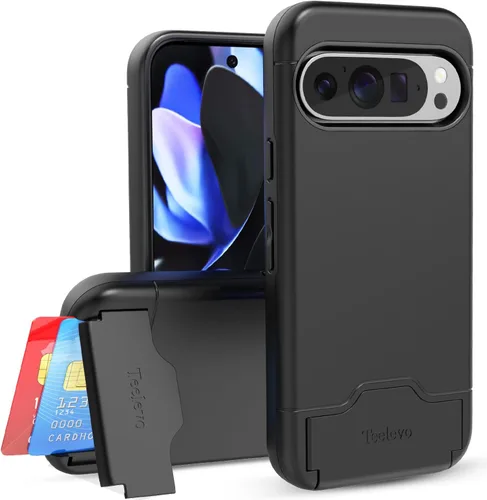Vista 12 de Funda tipo cartera para Google Pixel 7a, funda de doble capa con ranura para tarjeta y soporte para Google Pixel 7a - Púrpura