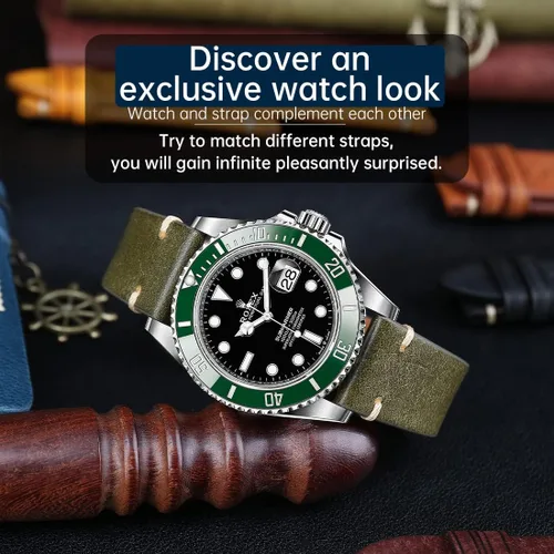Vista 4 de REZERO Correas de reloj de cuero genuino de liberación rápida para hombres y mujeres, 0.709 in, 0.748 in, 0.787 in, 0.827 in, 0.866 in, 0.906 in
